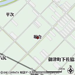 愛知県豊川市御津町下佐脇堀合周辺の地図