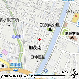 兵庫県姫路市飾磨区加茂南周辺の地図