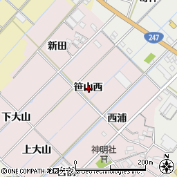愛知県西尾市一色町惣五郎笹山西周辺の地図