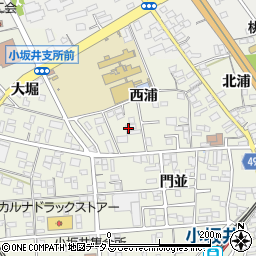 愛知県豊川市小坂井町西浦52周辺の地図