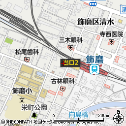 メガネスーパー姫路飾磨店周辺の地図