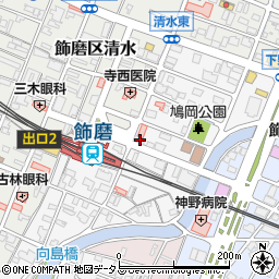 兵庫県姫路市飾磨区玉地1丁目33周辺の地図