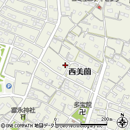 静岡県浜松市浜名区西美薗1166周辺の地図