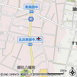 静岡県浜松市浜名区東美薗1076-2周辺の地図
