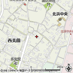 静岡県浜松市浜名区西美薗1397周辺の地図