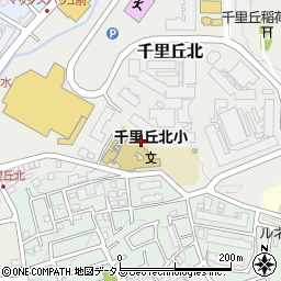 大阪府吹田市千里丘北周辺の地図