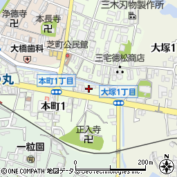 兵庫県三木市本町1丁目6周辺の地図