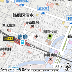 兵庫県姫路市飾磨区玉地1丁目34周辺の地図