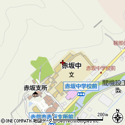 赤磐市立赤坂中学校周辺の地図