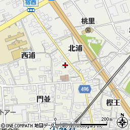 愛知県豊川市小坂井町西浦4周辺の地図