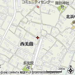 静岡県浜松市浜名区西美薗1391周辺の地図