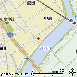 愛知県豊川市御津町御馬中島152周辺の地図
