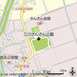 三川さんさん公園周辺の地図