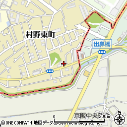 大阪府枚方市村野東町51-13周辺の地図