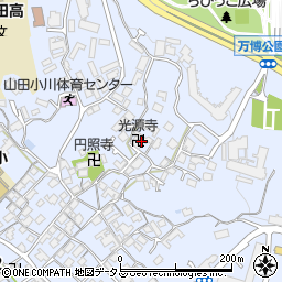 紅衣山光源寺周辺の地図