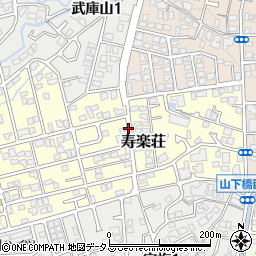 兵庫県宝塚市寿楽荘周辺の地図