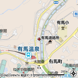 兵庫県神戸市北区有馬町200周辺の地図