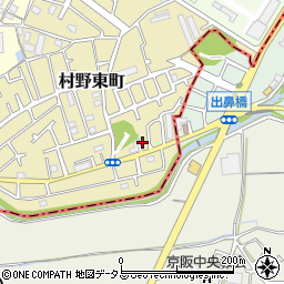 大阪府枚方市村野東町51-14周辺の地図