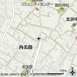 静岡県浜松市浜名区西美薗1392-1周辺の地図