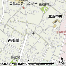静岡県浜松市浜名区西美薗1445周辺の地図