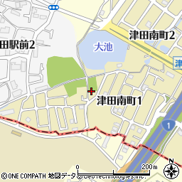 津田南町西公園周辺の地図