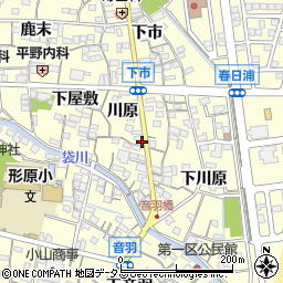 愛知県蒲郡市形原町川原23周辺の地図