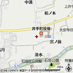 京都府綴喜郡井手町井手東高月周辺の地図