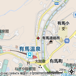 兵庫県神戸市北区有馬町291周辺の地図