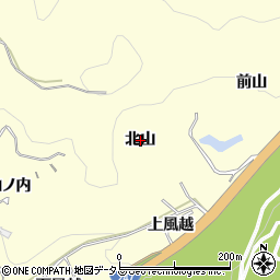 愛知県西尾市東幡豆町北山周辺の地図