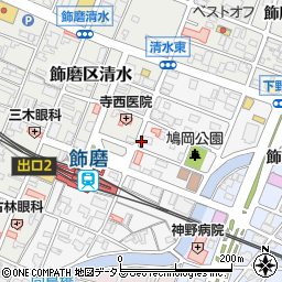 兵庫県姫路市飾磨区玉地1丁目49周辺の地図