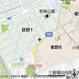 兵庫県伊丹市荻野1丁目35周辺の地図
