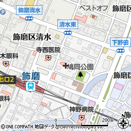 兵庫県姫路市飾磨区玉地1丁目53周辺の地図