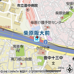 大阪府豊中市周辺の地図