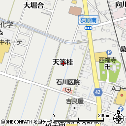 愛知県西尾市吉良町吉田天笠桂周辺の地図