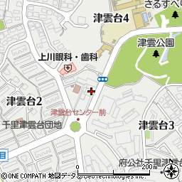 毎日新聞北大阪販売株式会社　津雲台本店周辺の地図