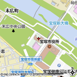 宝塚市立勤労市民センター周辺の地図