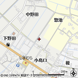 愛知県西尾市一色町野田周辺の地図