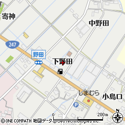 愛知県西尾市一色町野田下野田周辺の地図