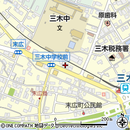 播州信用金庫三木支店周辺の地図