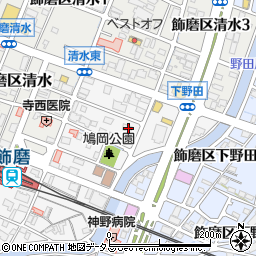 兵庫県姫路市飾磨区玉地1丁目73周辺の地図