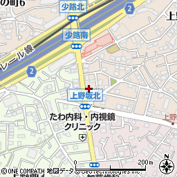 上野坂グランハイツＣ周辺の地図