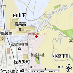松山城登山口周辺の地図