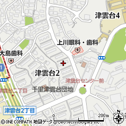 ＵＲ都市機構千里津雲台団地Ｃ－４５棟周辺の地図
