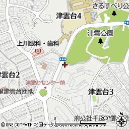 OPH南千里津雲台団地駐車場【5号棟付近】(1033)周辺の地図