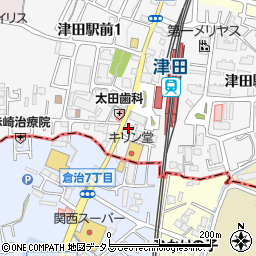 関西みらい銀行津田支店 ＡＴＭ周辺の地図