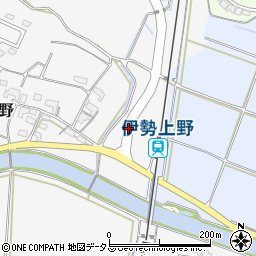 伊勢上野駅周辺の地図