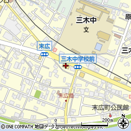 ワークマンプラス三木末広店周辺の地図