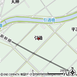 愛知県豊川市御津町下佐脇引通周辺の地図