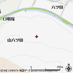 愛知県豊橋市嵩山町山八ツ田周辺の地図