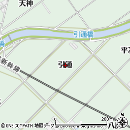 愛知県豊川市御津町下佐脇（引通）周辺の地図